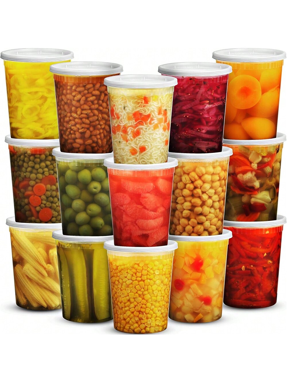 حاويات لذيذة بلاستيكية مع أغطي - مراجعة Meal Prep Jars With Lids وسعره
