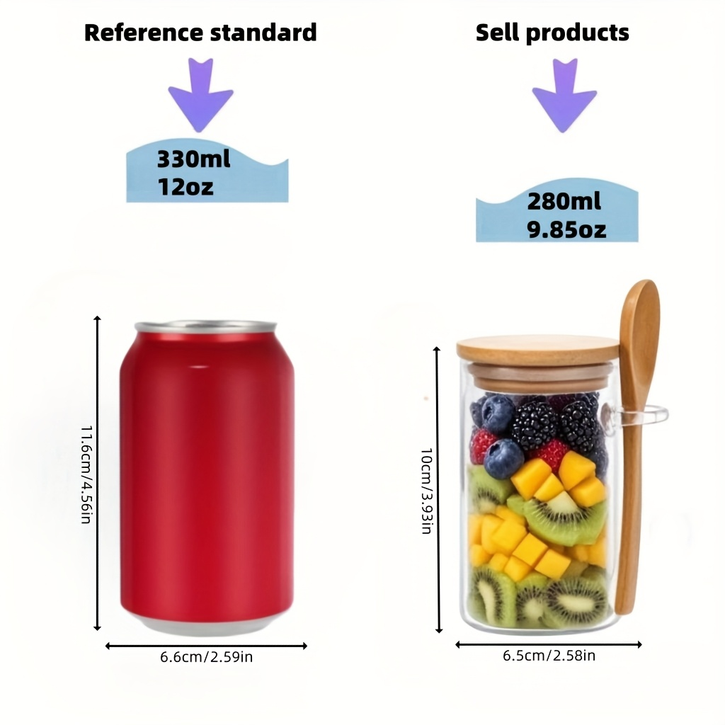 4/8/12 قطعة، أكواب إفطار الشوف - مراجعة Meal Prep Jars With Lids وسعره