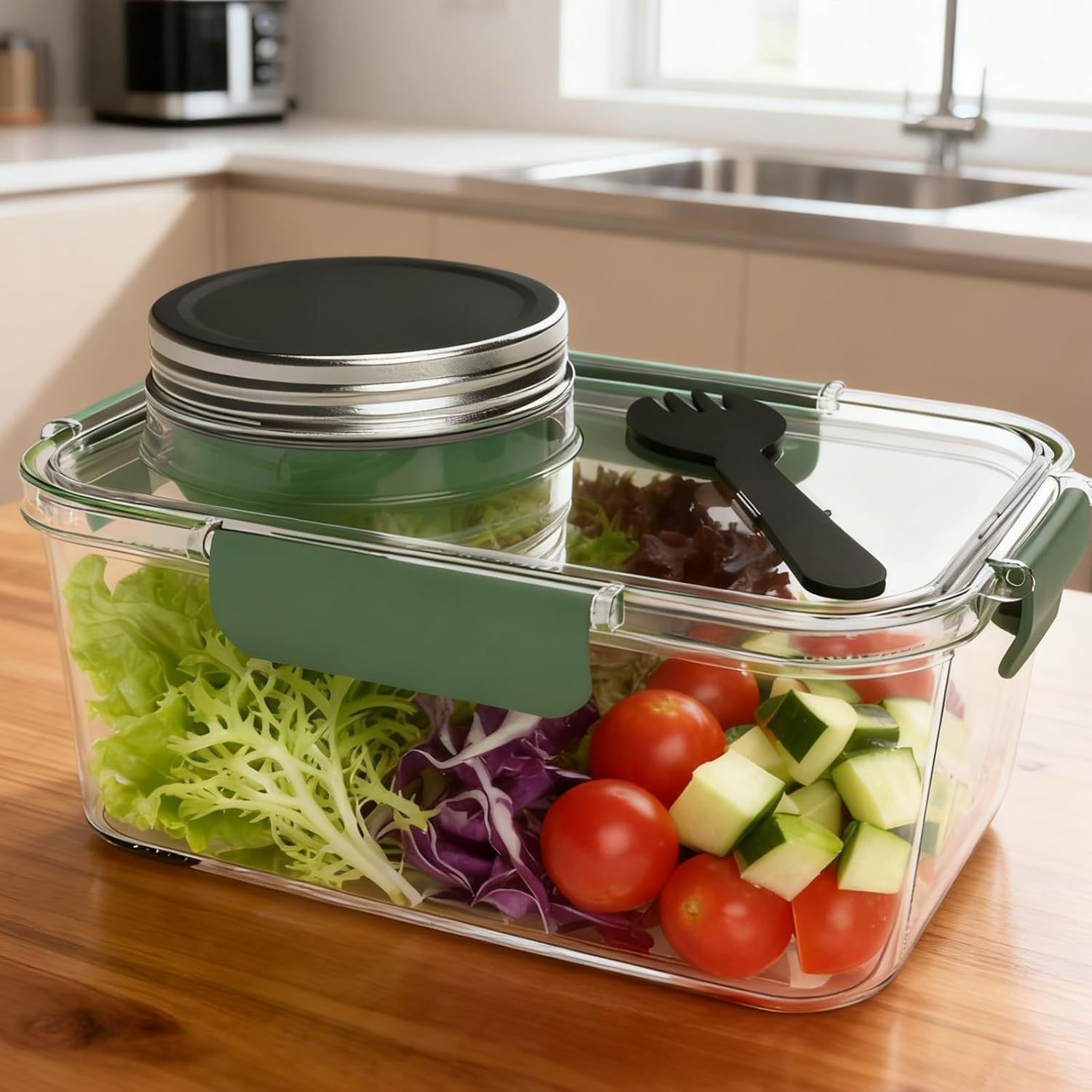 جرة جراب الطاقة الشمسية، حاويا - مراجعة Meal Prep Jars With Lids وسعره